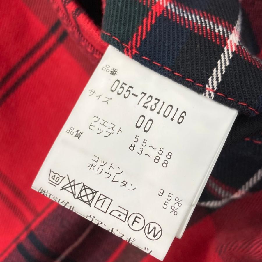 PEARLY GATES（パーリーゲイツ） ストレッチパンツ チェック柄 レッド