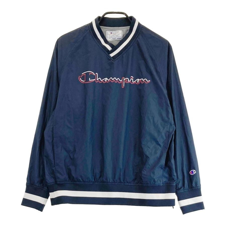 サイズ：M BEAMS GOLF ビームスゴルフ ×CHAMPION Vネック 長袖ブルゾン  ネイビー系 [240101424129] ゴルフウェア メンズ ストスト BEAMS GOLF ビームスゴルフ ×CHAMPION Vネック 長袖ブルゾン