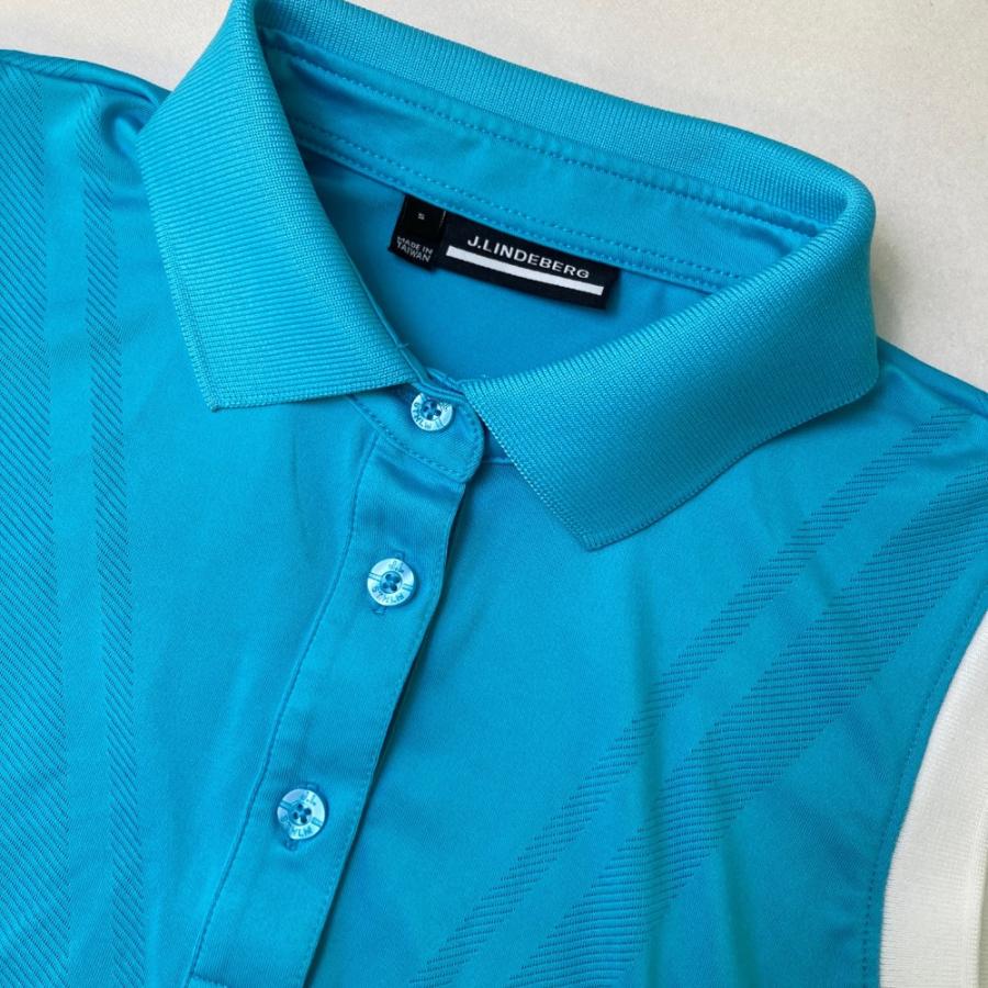 J.LINDEBERG ジェイリンドバーグ ノースリーブポロシャツ ブルー系 S