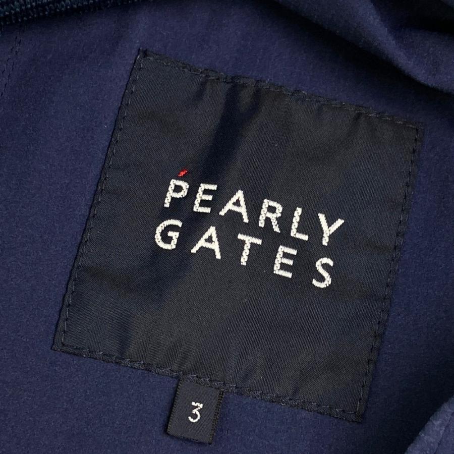 サイズ：3 PEARLY GATES パーリーゲイツ  切替 ジップパーカー  ネイビー系 [240101424444] ゴルフウェア メンズ ストスト PEARLY GATES パーリーゲイツ 切替 ジップパーカー ネイビー系 3
