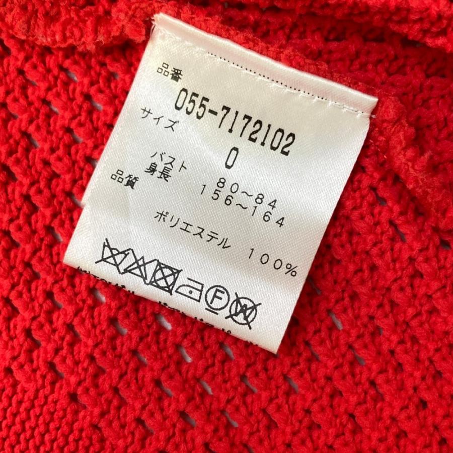 PEARLY GATES パーリーゲイツ ニット ジップパーカー レッド系 0