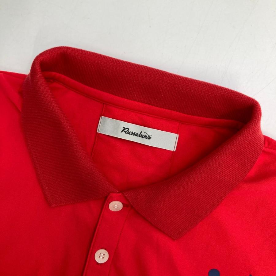 サイズ：5 RUSSELUNO ラッセルノ RS-2020351 半袖ポロシャツ ルチャ  レッド系 [240101424784] ゴルフウェア メンズ ストスト RUSSELUNO ラッセルノ RS-2020351 半袖ポロシャツ ルチャ レッド