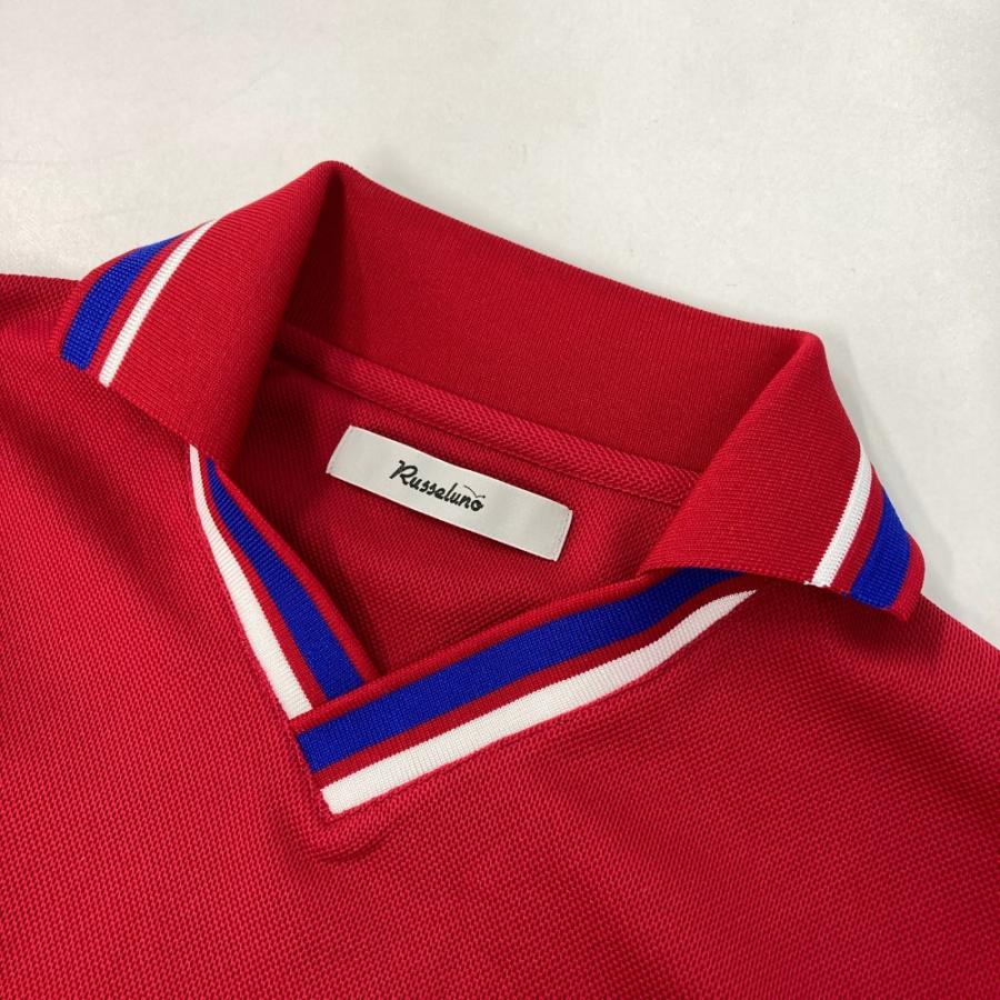 RUSSELUNO ラッセルノ 襟付 半袖Tシャツ レッド系 5 ゴルフ RUSSELUNO ラッセルノ 襟付 半袖Tシャツ レッド系 5 ゴルフ