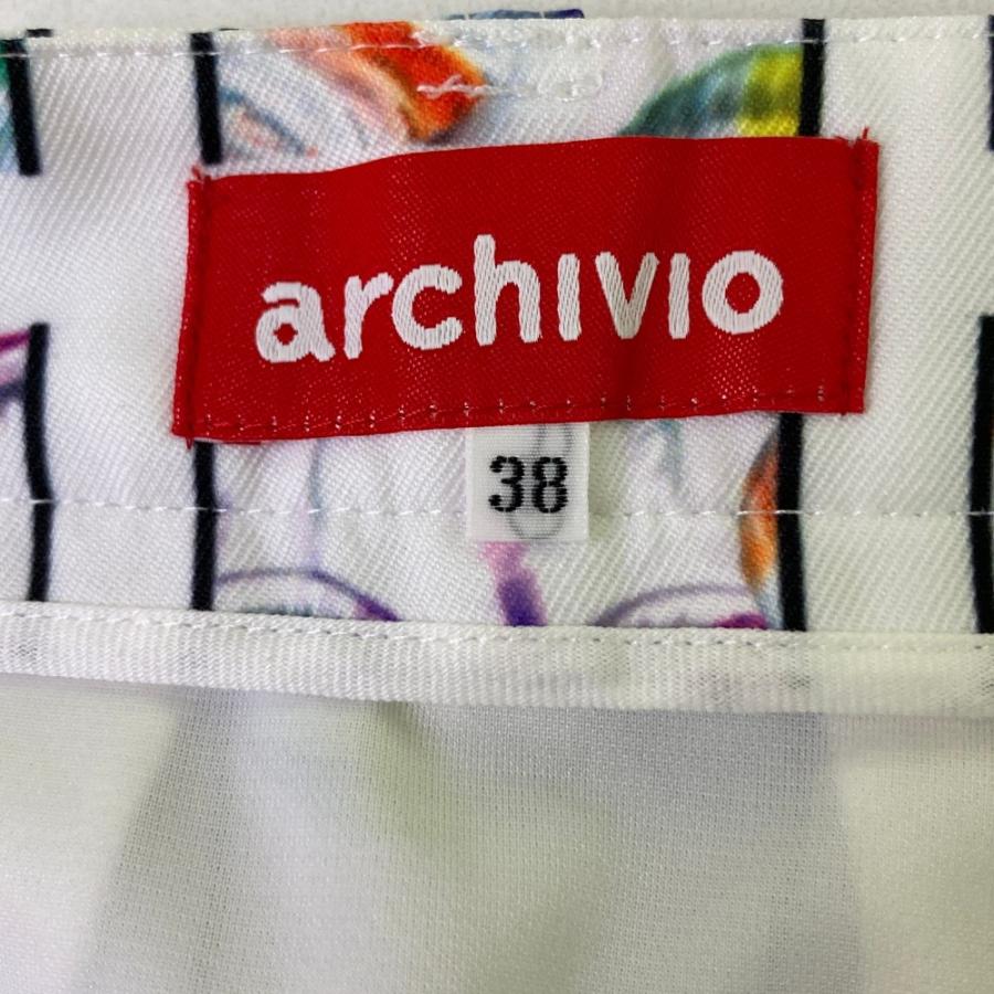 サイズ：38 ARCHIVIO アルチビオ  スカート 総柄 ホワイト系 [240101424988] ゴルフウェア レディース ストスト archivio（アルチビオ） スカート 総柄 ホワイト系 38 ゴルフウェア