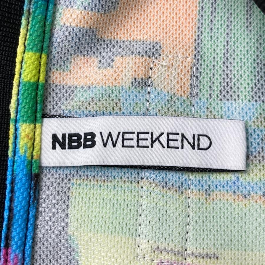 NBB WEEKEND モノグラム 総柄 半袖ポロシャツ サイズ3 XL NBB WEEKEND エヌビービーウィークエンド 半袖ポロシャツ 総柄