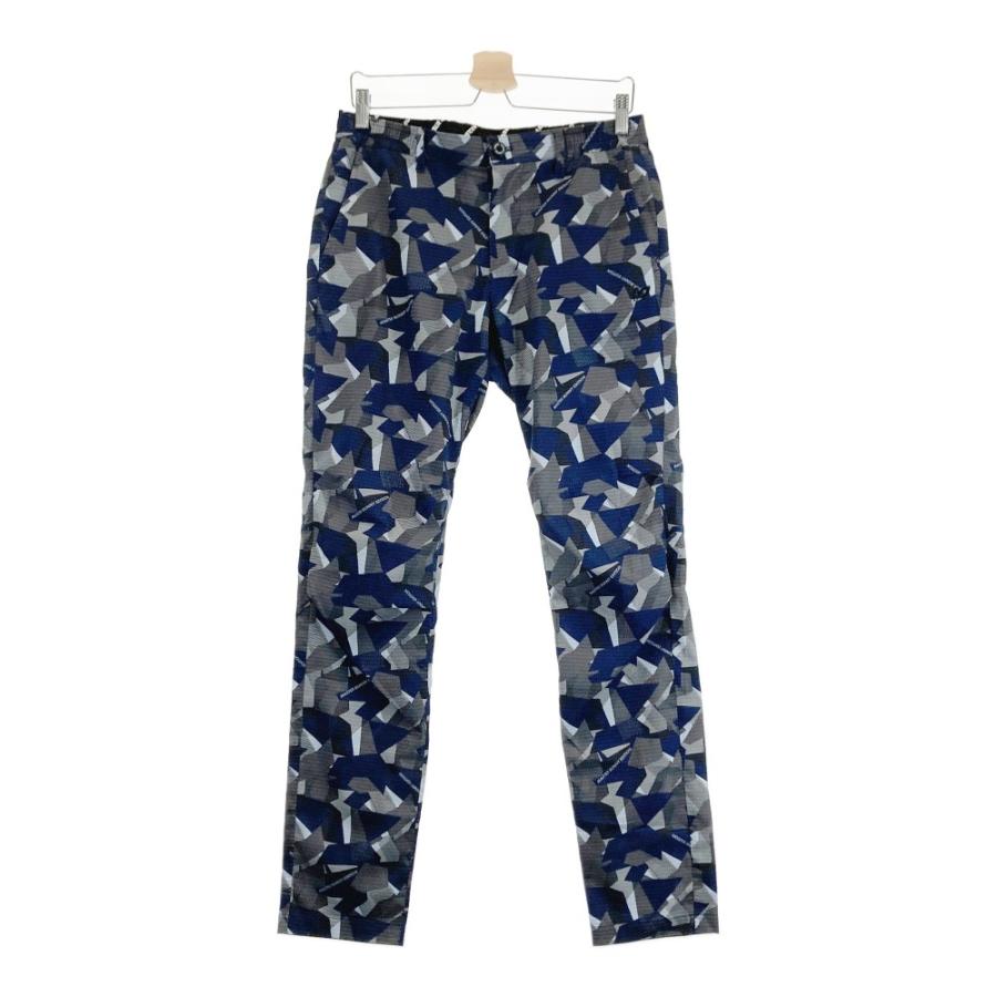 サイズ：4 MASTER BUNNY EDITION マスターバニーエディション  シアサッカー ロングパンツ 総柄 ネイビー系 [240101425301] ゴルフウェア メンズ ストスト MASTER BUNNY EDITION マスターバニーエディション シアサッカー