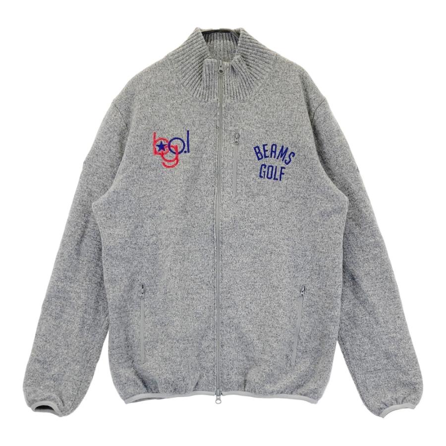 BEAMS GOLF ビームスゴルフ ニットジャケット セーター 蓄熱 BEAMS GOLF ビームスゴルフ 蓄熱ニットジャケット グレー系 XL ゴルフ