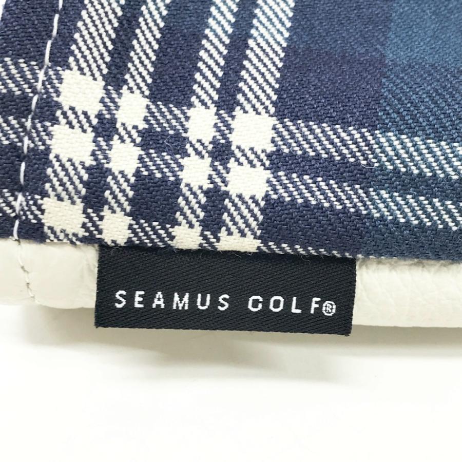 SEAMUS GOLF（シェイマスゴルフ） レザー切替 ヘッドカバー チェック柄 