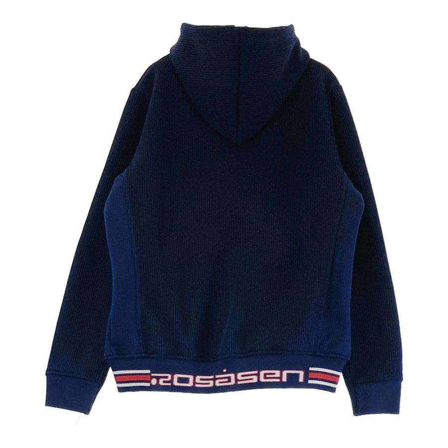 美品】ROSASEN ロサーセン ニット ジップパーカー ネイビー系 M ゴルフ