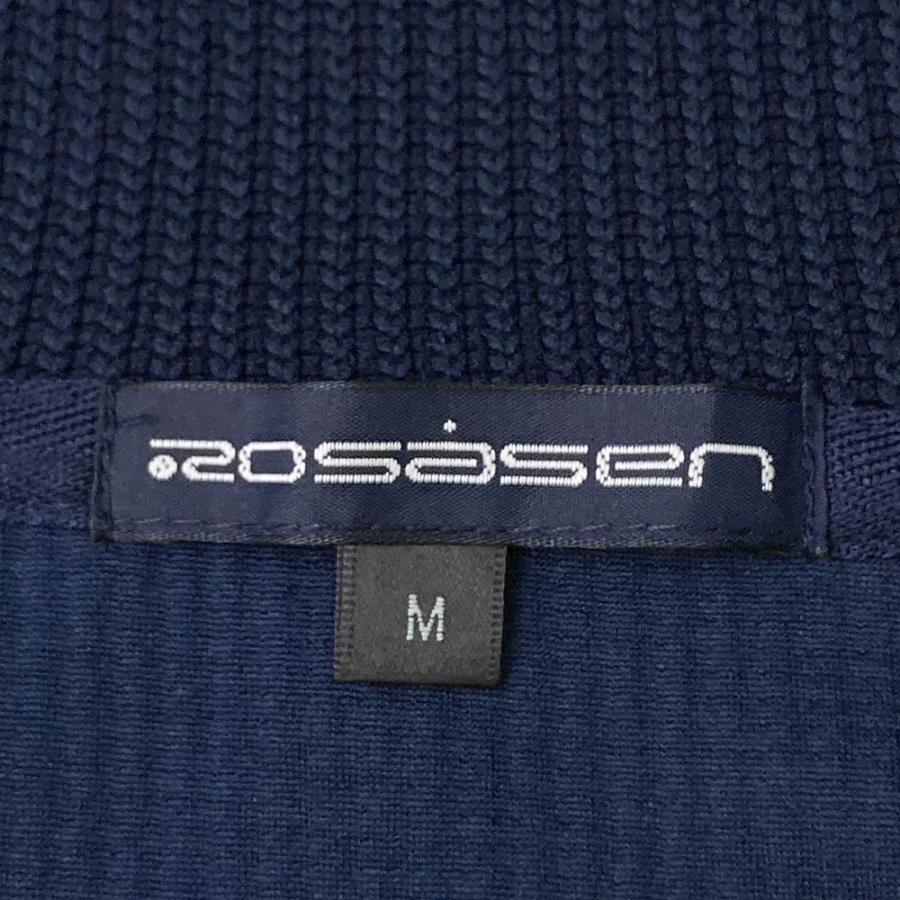 美品】ROSASEN ロサーセン ニット ジップパーカー ネイビー系 M ゴルフ
