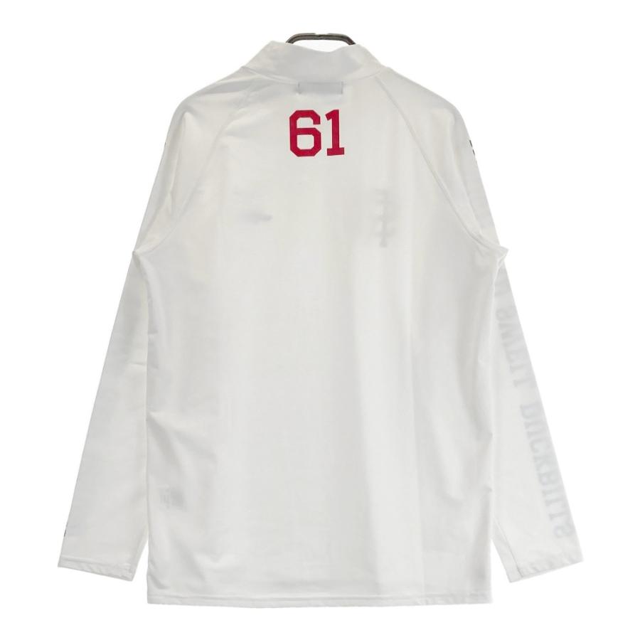 サイズ：S ROUGH&amp;SWELL ラフアンドスウェル  ハイネック 長袖Tシャツ ワッペン  ホワイト系 [240101426286] ゴルフウェア メンズ ストスト ROUGH&SWELL ラフアンドスウェル ハイネック 長袖Tシャツ