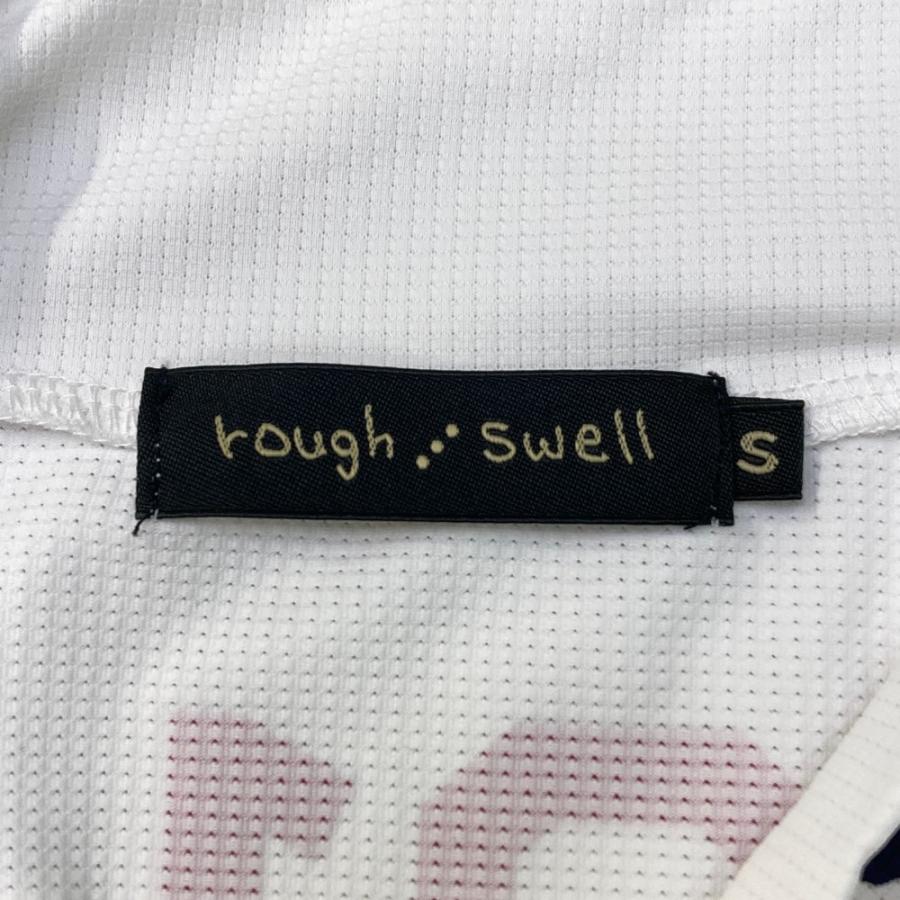 サイズ：S ROUGH&amp;SWELL ラフアンドスウェル  ハイネック 長袖Tシャツ ワッペン  ホワイト系 [240101426286] ゴルフウェア メンズ ストスト ROUGH&SWELL ラフアンドスウェル ハイネック 長袖Tシャツ
