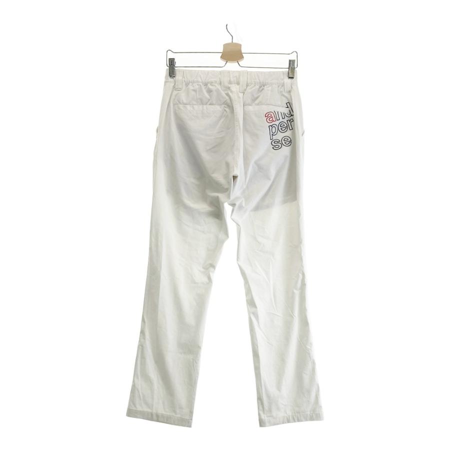 and per se ホワイトパンツ AND PER SE アンパスィ ストレッチパンツ ワッペン ホワイト系 M