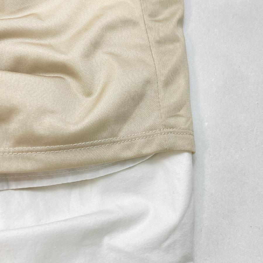 AND PER SE アンパスィ ストレッチパンツ ワッペン ホワイト系 M