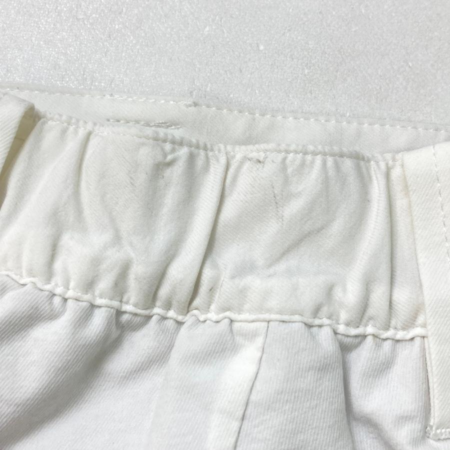 and per se ホワイトパンツM新品 AND PER SE アンパスィ ストレッチパンツ ワッペン ホワイト系 M