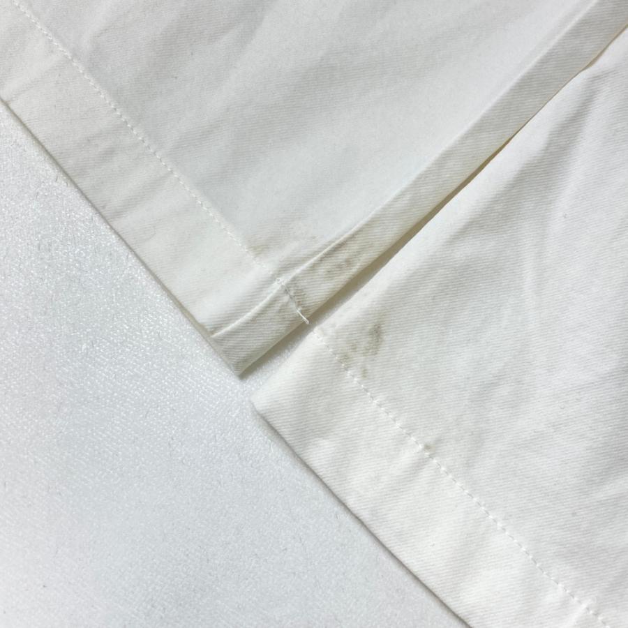 AND PER SE アンパスィ ストレッチパンツ ワッペン ホワイト系 M