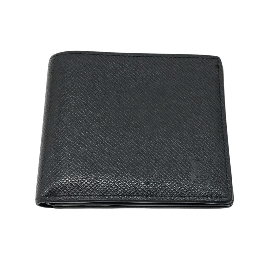 美品★大人気Louis Vuitton ブラック 二つ折り財布 Louis Vuitton柄ブラック 二つ折り財布
