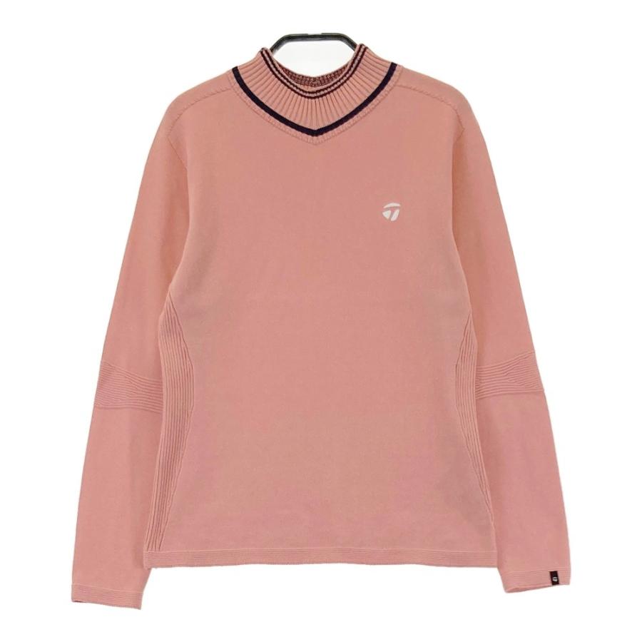 試着のみ、テイラーメイド　ロゴ　総柄　テキストプリント ピンクセーター 試着のみ、テイラーメイド ロゴ 総柄 テキストプリント ピンク