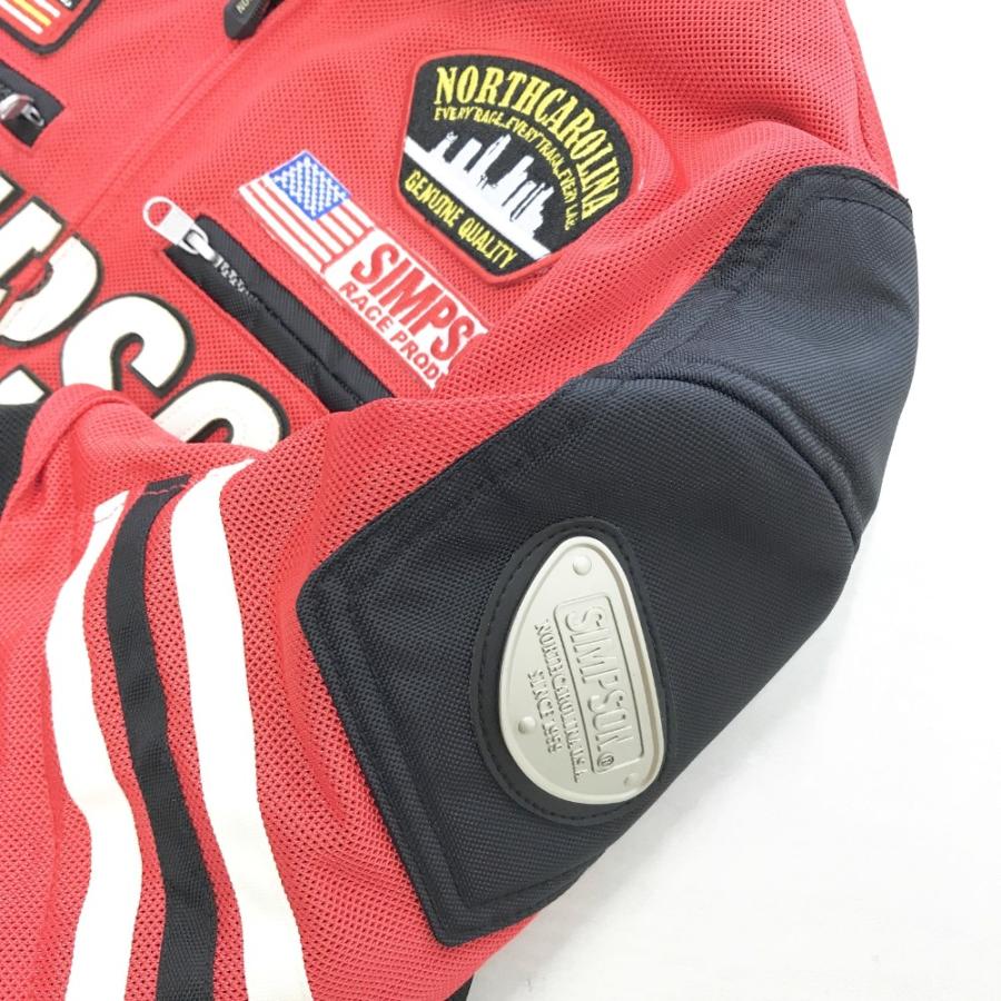 SIMPSON シンプソン SJ-8115 メッシュジャケット レッド系 LW バイク