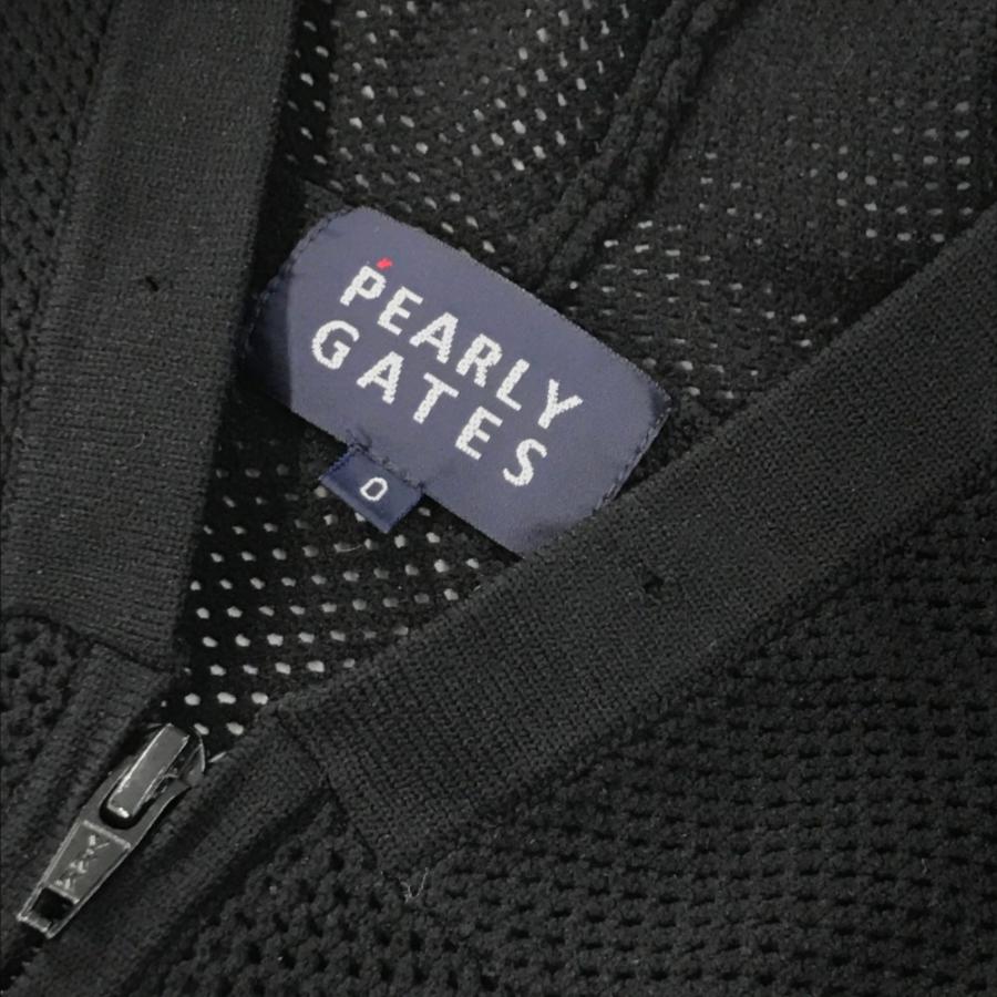 PEARLY GATES パーリーゲイツ ニットメッシュ ジップパーカー ブラック