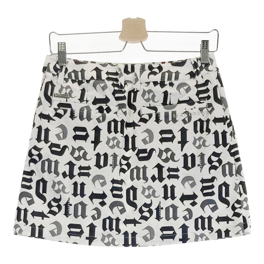 新品　セントアンドリュース　中綿スカート　ホワイト　ストレッチ　ゴルフ　S ST ANDREWS セントアンドリュース ストレッチスカート 総柄