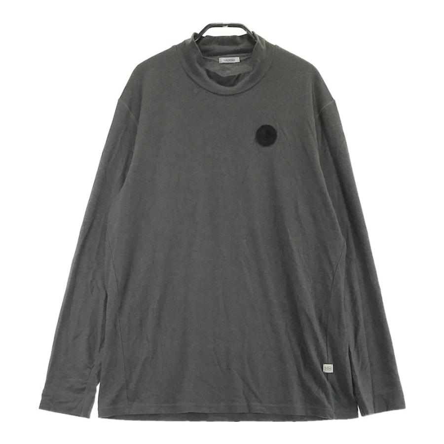 モコ　ゴルフウェア　メンズ　シャツ　M MOCO モコ モックネック長袖Tシャツ グレー系 52 ゴルフウェア メンズ