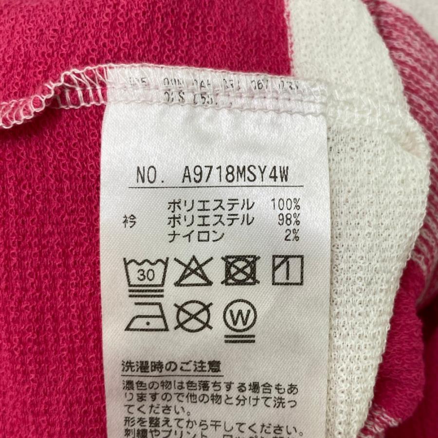 サイズ：L AND PER SE アンパスィ  半袖ポロシャツ ボーダー柄 ピンク系 [240101427798] ゴルフウェア メンズ ストスト and per se（アンパスィ） 半袖ポロシャツ ボーダー柄 ピンク系 L
