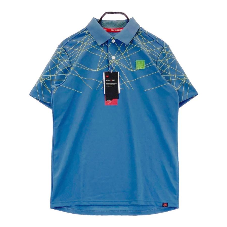 サイズ：5 NEW BALANCE GOLF ニューバランス  半袖ポロシャツ  ブルー系 [240101428008] ゴルフウェア メンズ ストスト 新品】NEW BALANCE GOLF ニューバランス 半袖ポロシャツ ブルー