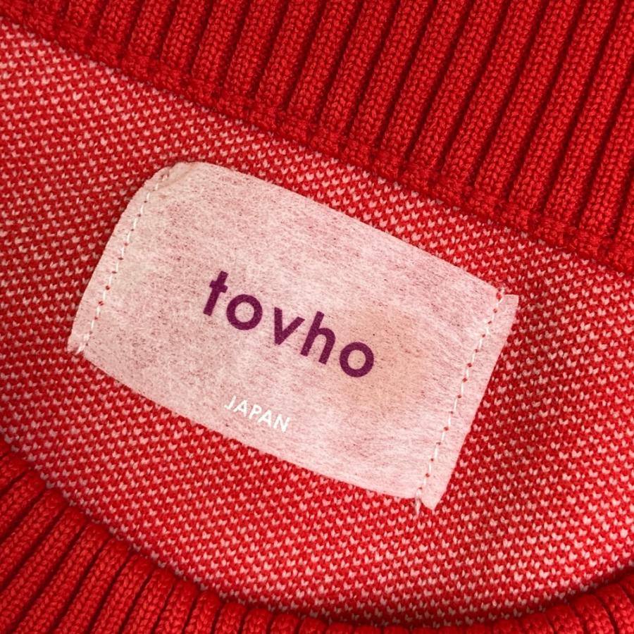 TOVHO トヴホ ニット セーター レッド系 03 ゴルフウェア メンズ