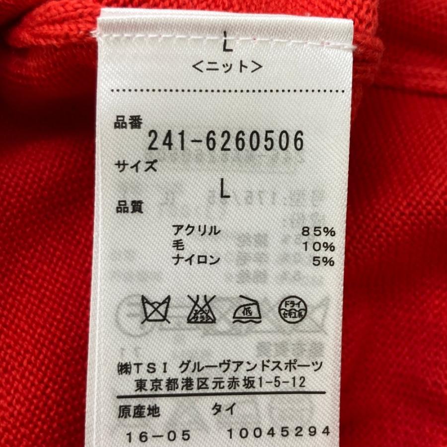 美品】CALLAWAY キャロウェイ クルーネック ニットセーター レッド系 L