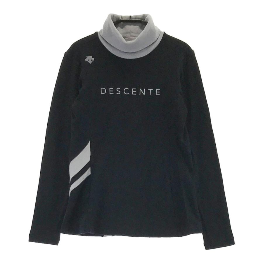 DESCENTE GOLF デサントゴルフ タートルネック 長袖Tシャツ ブラック系
