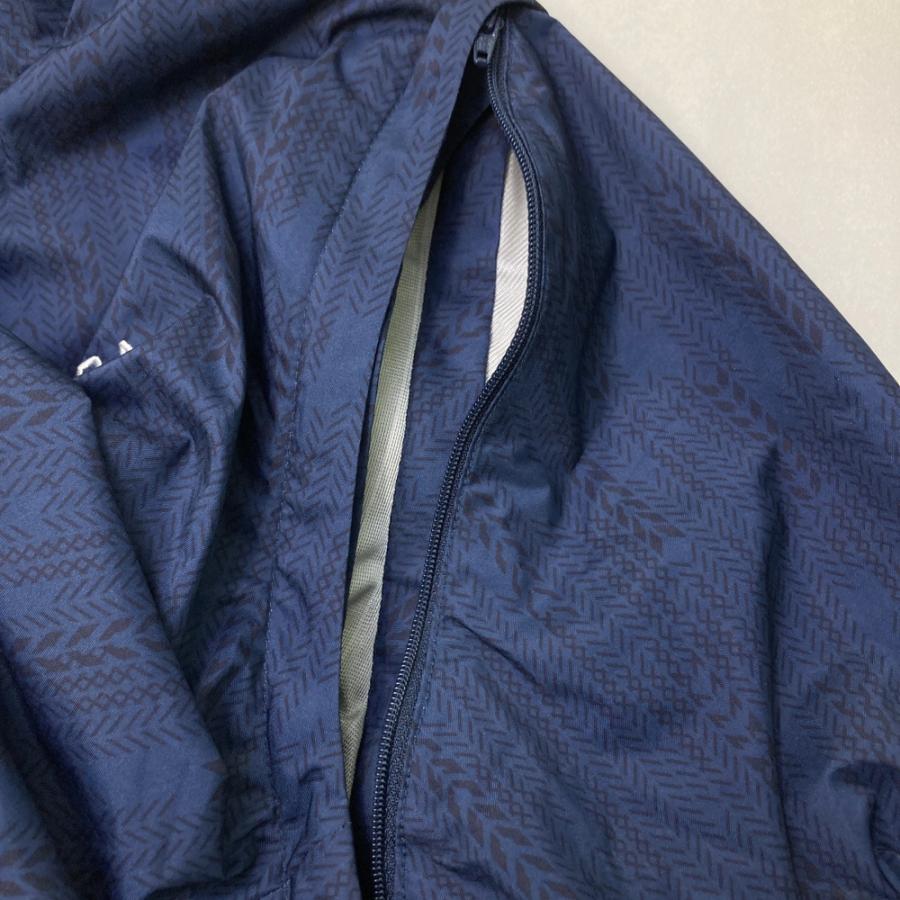 フィドラ　ナイロンジャケット　ゴルフ　ネイビー FIDRA フィドラ 2WAY 蓄熱 ナイロン ジャケット 総柄 ネイビー系