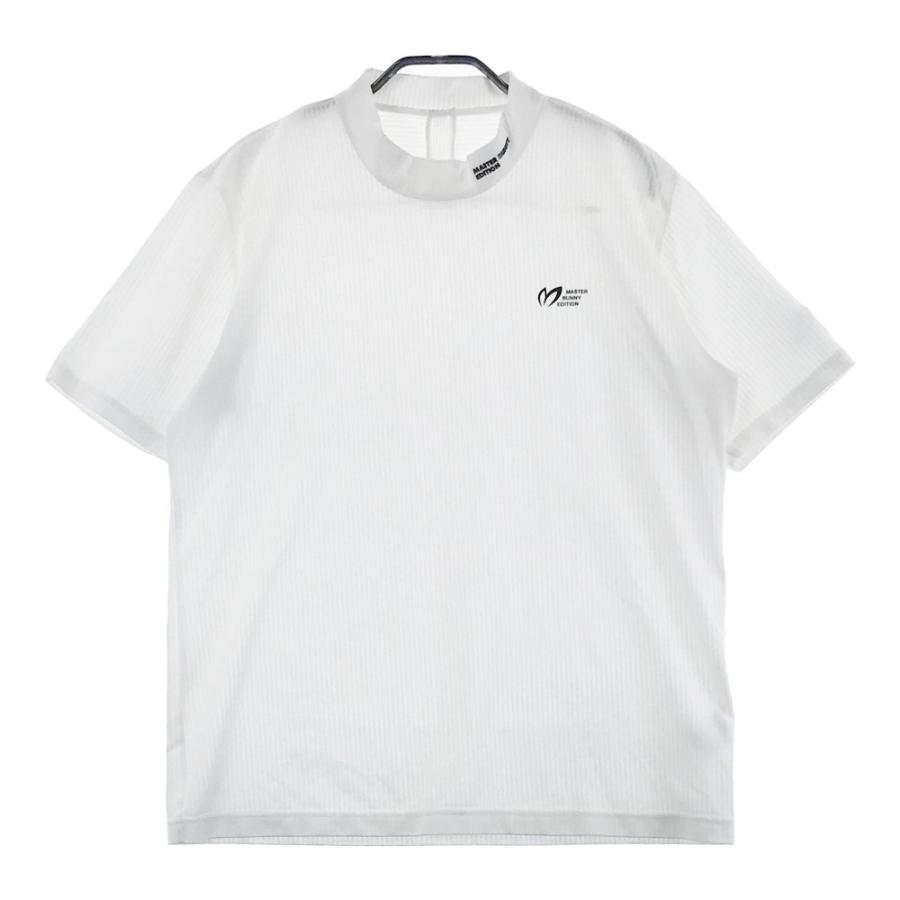 サイズ：6 MASTER BUNNY EDITION マスターバニーエディション  ハイネック 半袖Tシャツ ストライプ柄 ホワイト系 [240101430928] ゴルフウェア メンズ ストスト MASTER BUNNY EDITION マスターバニーエディション ハイネック