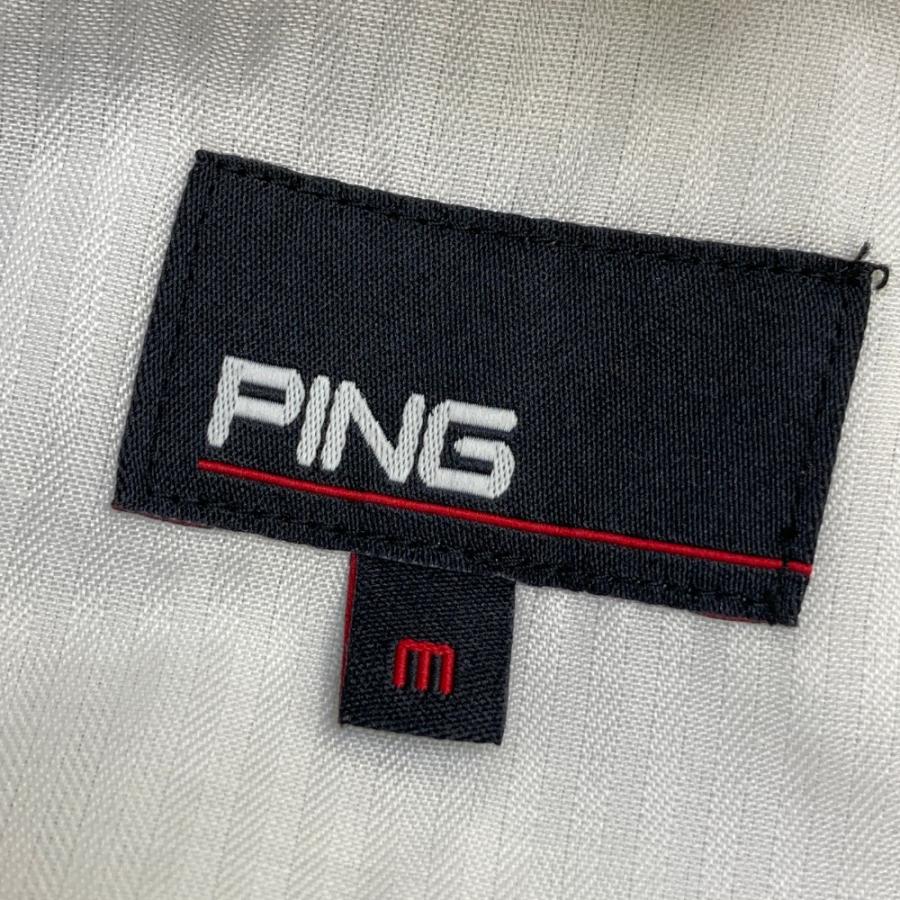 PING 中綿パンツ 裏起毛 ロゴ柄グレー PING ピン 2023年モデル 中綿パンツ 裏起毛 ロゴ柄 グレー系 M ゴルフ