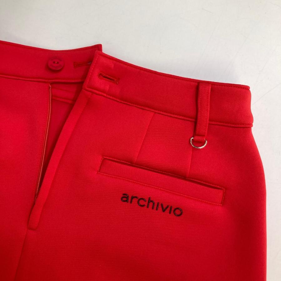 サイズ：40 ARCHIVIO アルチビオ 2024年 ダンボールニット スカート  レッド系 [240101431206] ゴルフウェア レディース ストスト archivio（アルチビオ） 2024年 ダンボールニット スカート レッド系