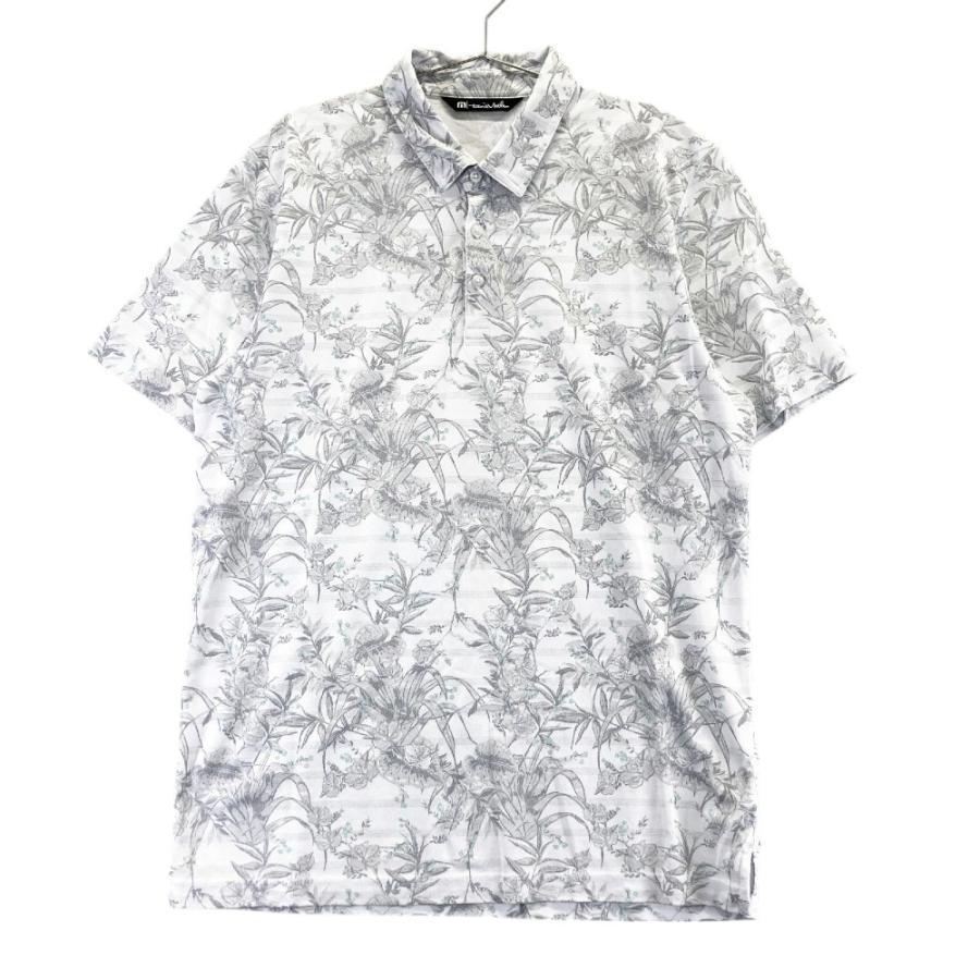 サイズ：M TRAVIS MATHEW トラビスマシュー  半袖ポロシャツ 花柄 グレー系 [240101444162] ゴルフウェア メンズ ストスト トラヴィスマシュー（Travis Mathew）（メンズ）ゴルフウェア