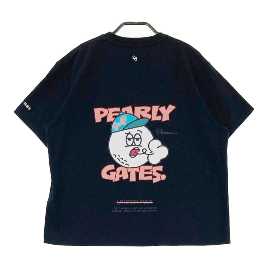 サイズ：1 PEARLY GATES パーリーゲイツ  半袖Tシャツ  ネイビー系 [240101431399] ゴルフウェア レディース ストスト PEARLY GATES(パーリーゲイツ) Tシャツ｜中古ゴルフウェア通販