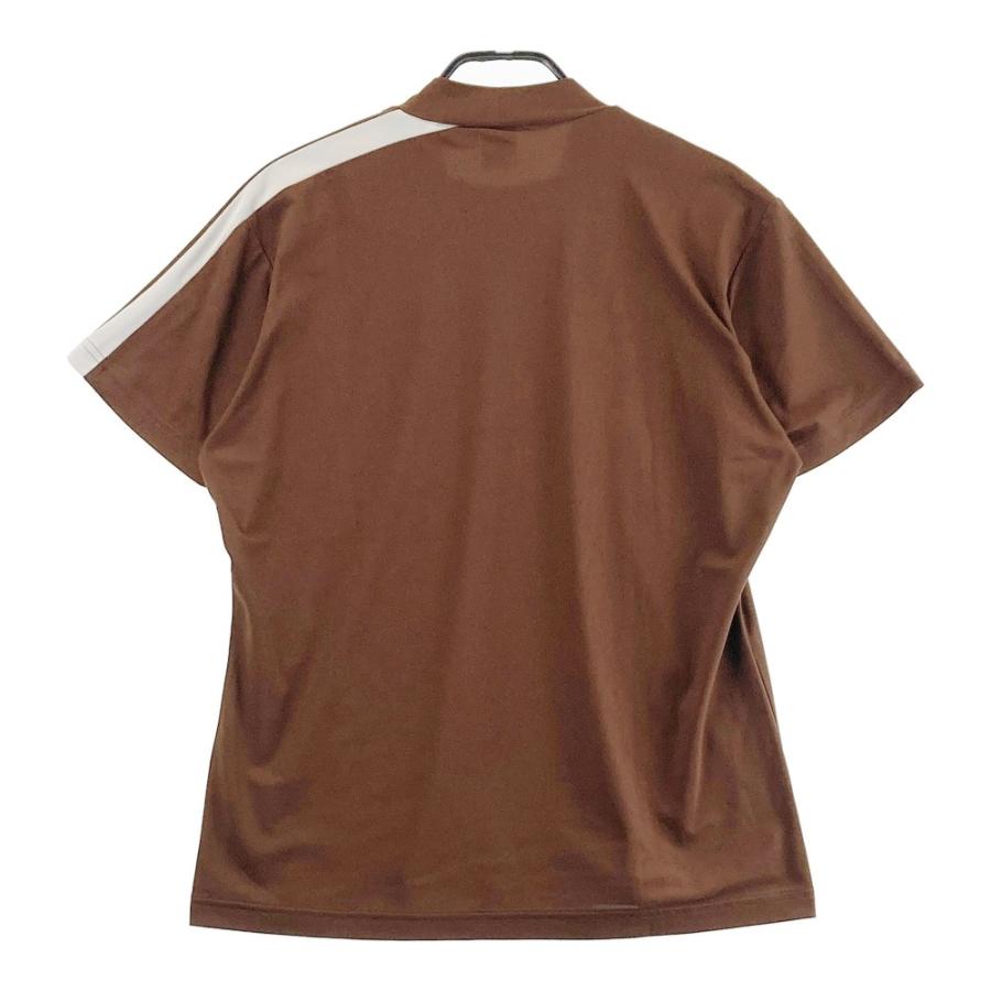 DESCENTE GOLF デサントゴルフ 半袖ハイネックTシャツ ブラウン