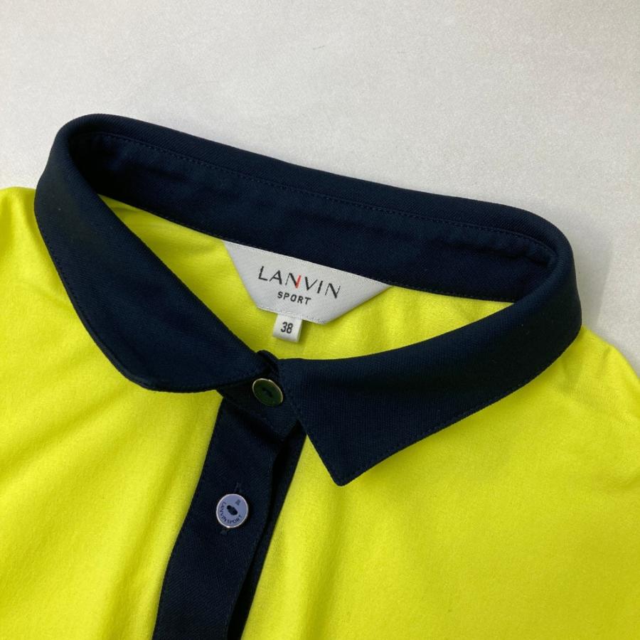 LANVIN SPORT ランバン スポール 半袖ワンピース ワッペン イエロー系