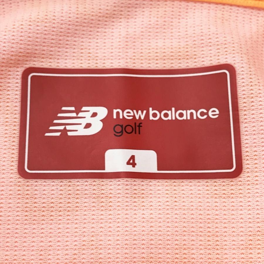 NEW BALANCE GOLF ニューバランス 半袖ポロシャツ 総柄 オレンジ系 4