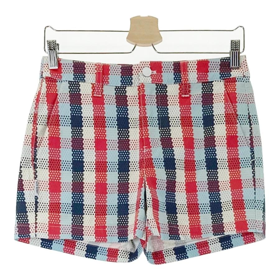 Jack Bunny レディース ショートパンツ チェック柄ショートパンツ 1 JACK BUNNY ジャックバニー ショートパンツ チェック柄 レッド系 1