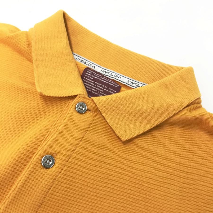MARK&LONA ポロシャツ オレンジ メンズ MARK&LONA マークアンドロナ 半袖ポロシャツ オレンジ系 L