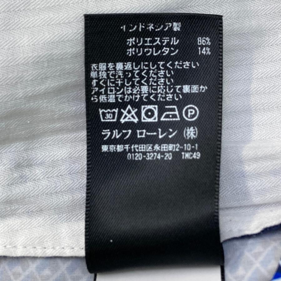 RLX ラルフローレン ストレッチパンツ 総柄 ブルー系 34/32