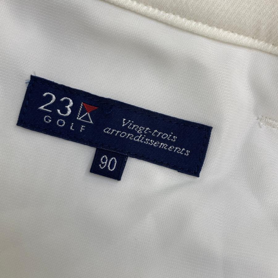 新品】23区GOLF ニジュウサンクゴルフ ストレッチパンツ ホワイト系 90