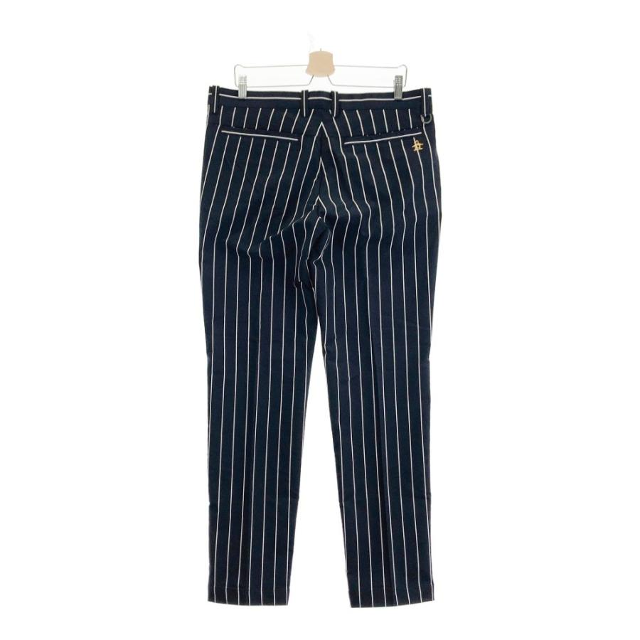 MUNSING WEAR マンシングウェア ロングパンツ ストライプ柄 ブラック系