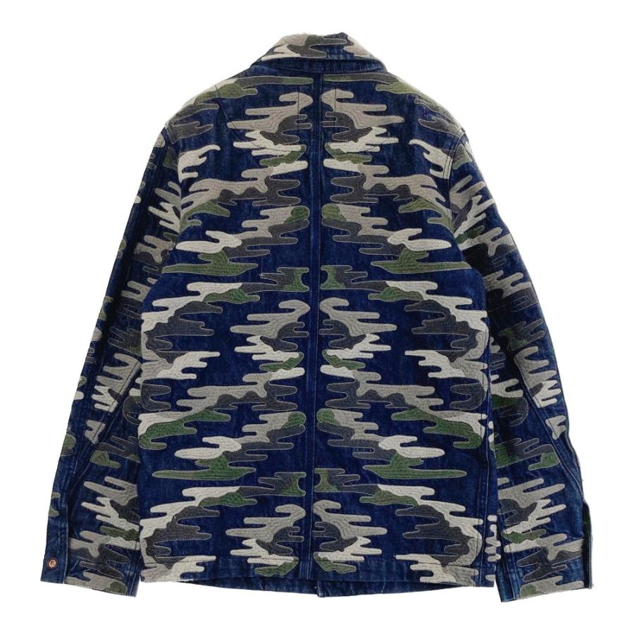 DENHAM デンハム BRULER JACKET CIR デニムジャケット 総柄 ネイビー系 DENHAMカモフラ柄デニムジャケット