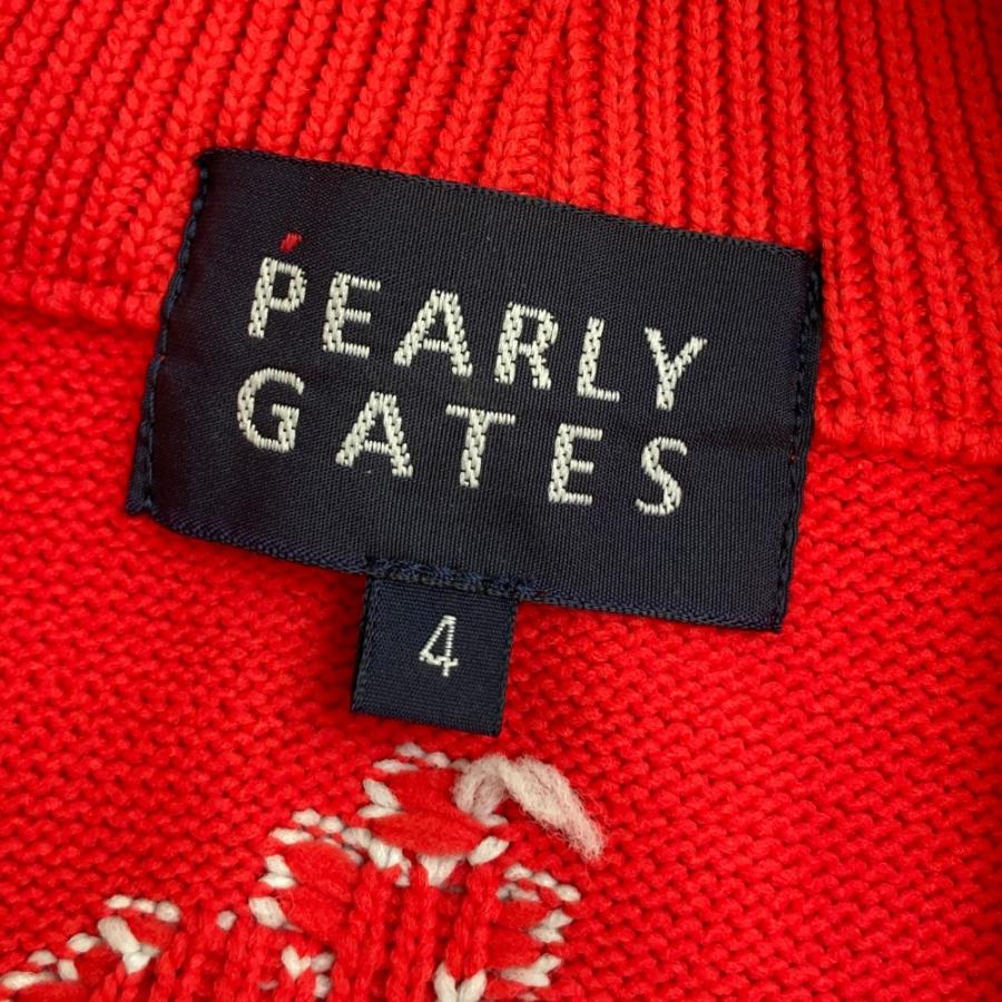 PEARLY GATES パーリーゲイツ ニット ジップジャケット レッド系 4