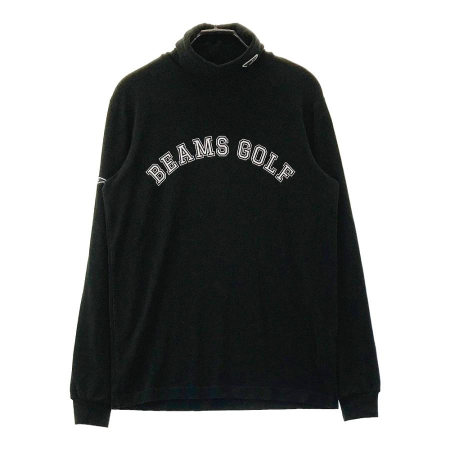 サイズ：S BEAMS GOLF ビームスゴルフ  起毛 タートルネック 長袖Tシャツ  ブラック系 [240101433964] ゴルフウェア メンズ ストスト BEAMS GOLF ビームスゴルフ 起毛 タートルネック 長袖Tシャツ
