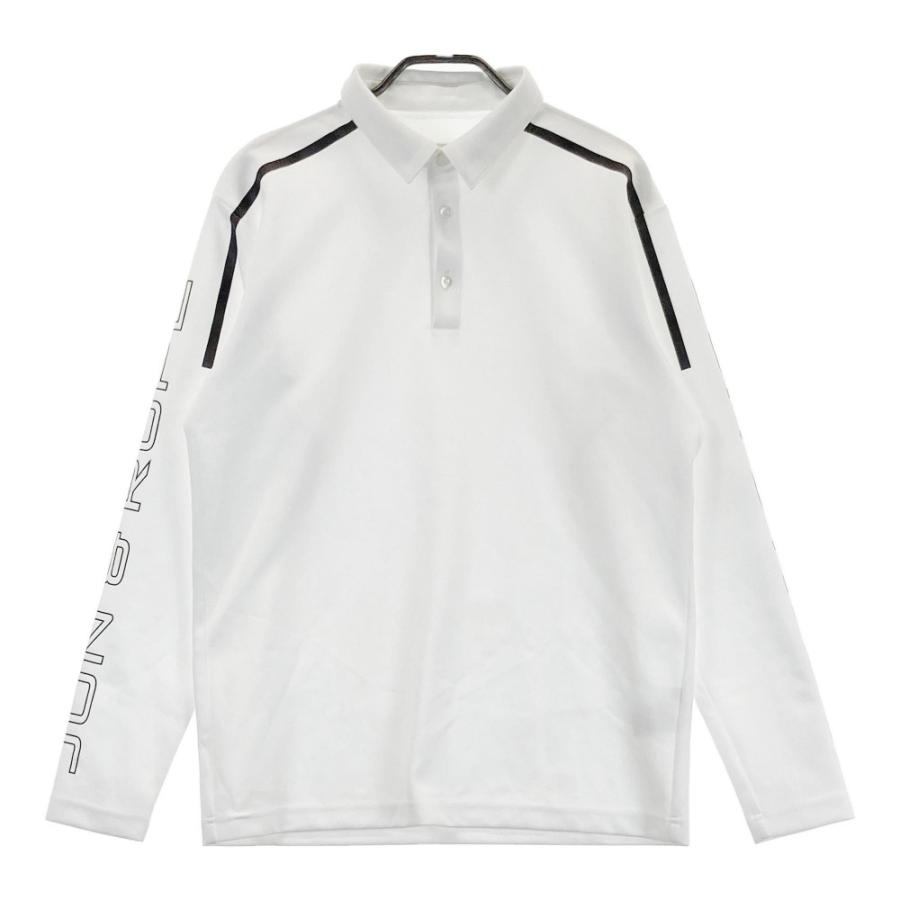 サイズ：M JUN&ROPE ジュン アンド ロペ  長袖ポロシャツ  ホワイト系 [240101434019] ゴルフウェア メンズ ストスト JUN&ROPE ジュン アンド ロペ 長袖ポロシャツ ホワイト系 M