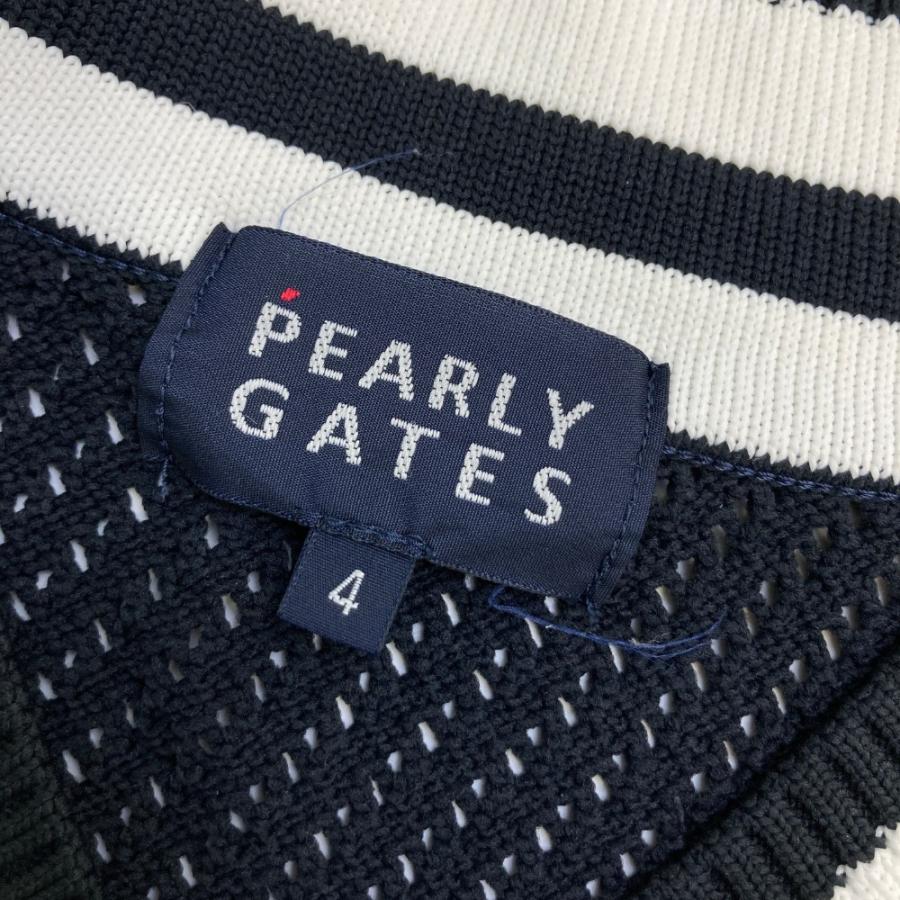 PEARLY GATES パーリーゲイツ ニットベスト ブラック系 4 ゴルフウェア